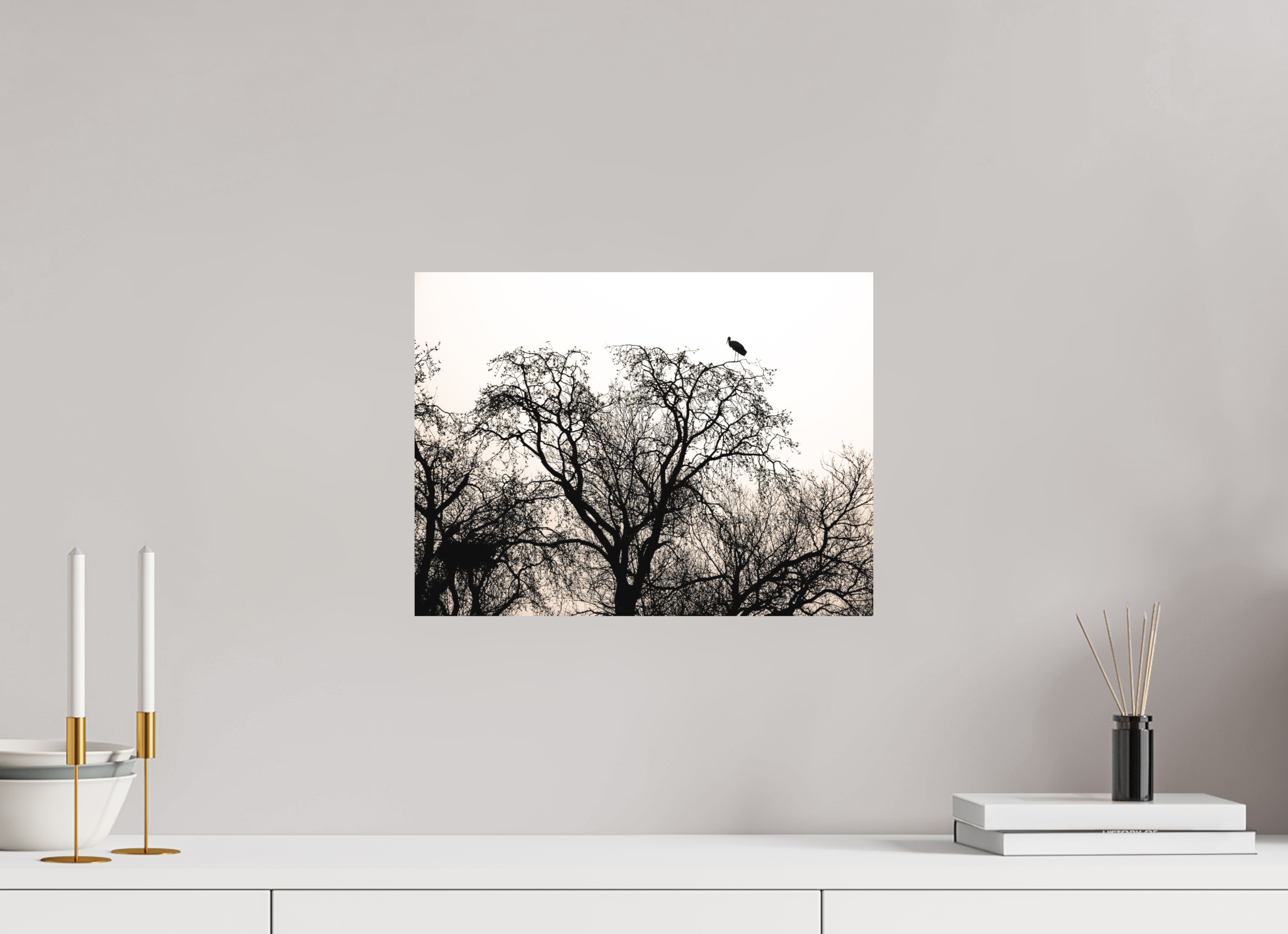 40 x 30 cm, Impression Fine Art sur support rigide - mat grues VI