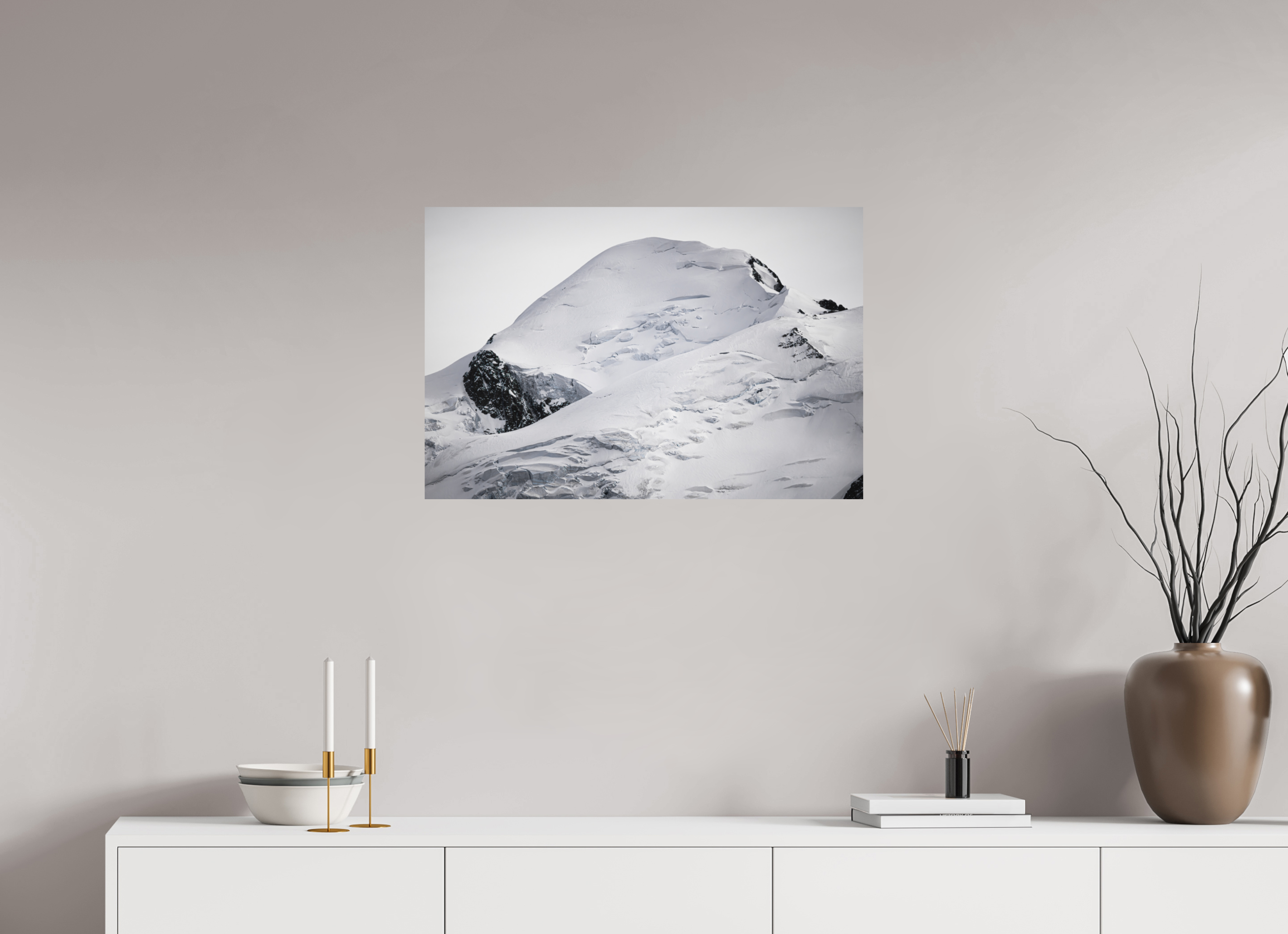 75 x 50 cm, Impression Fine Art sur support rigide - mat Le Mont Blanc