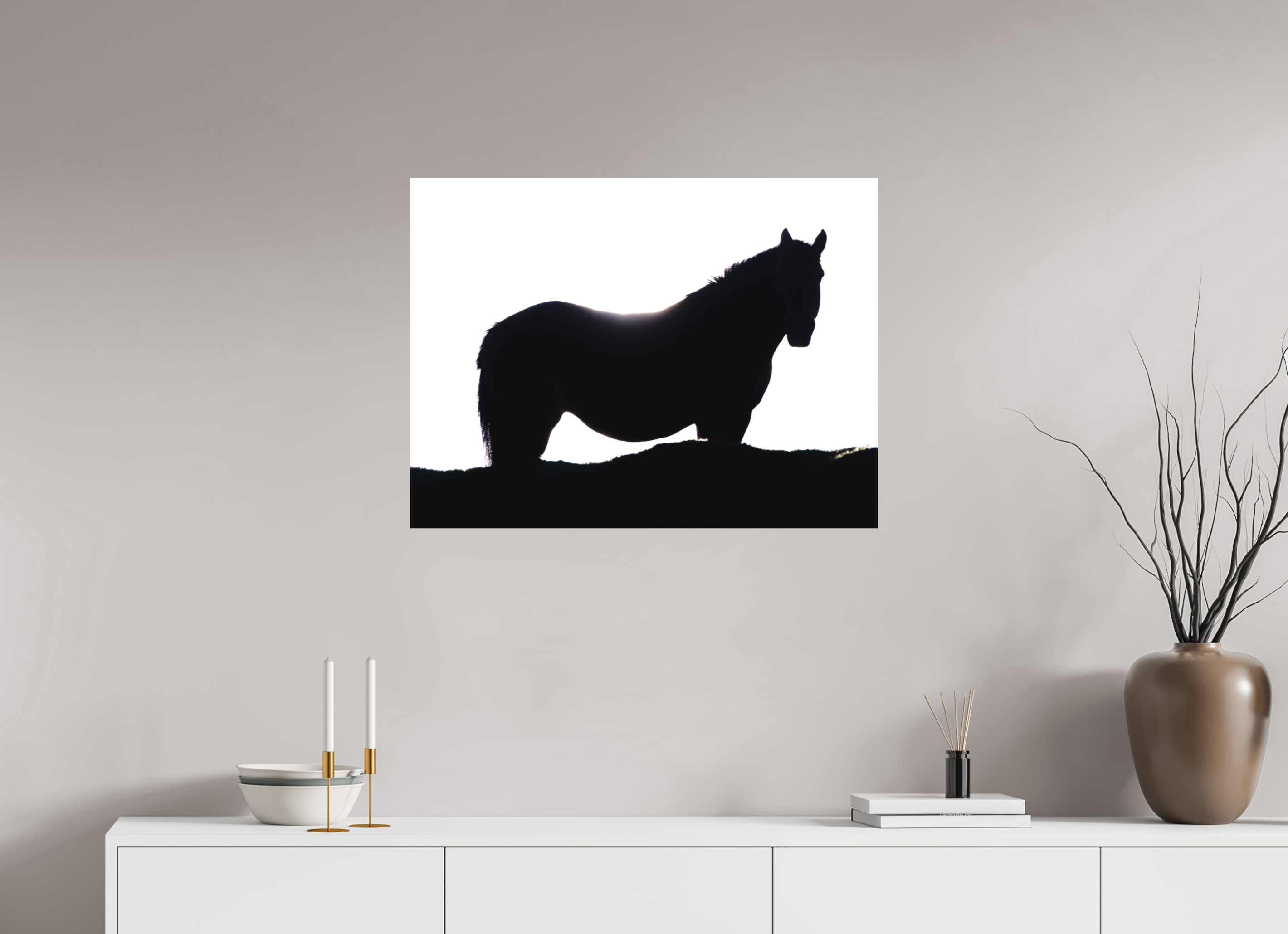 80 x 60 cm, Impression Fine Art sur support rigide - mat Cheval