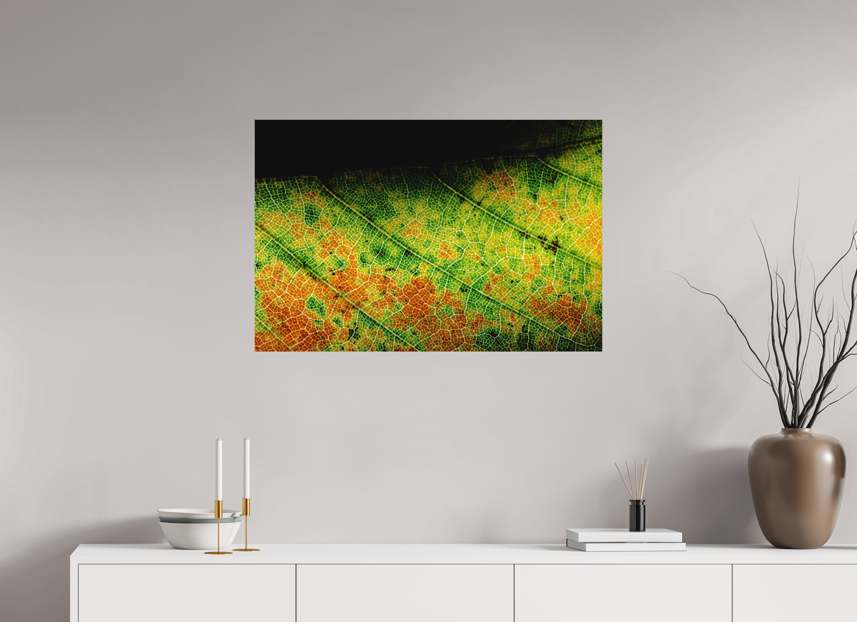 90 x 60 cm, Impression Fine Art - mat Feuille