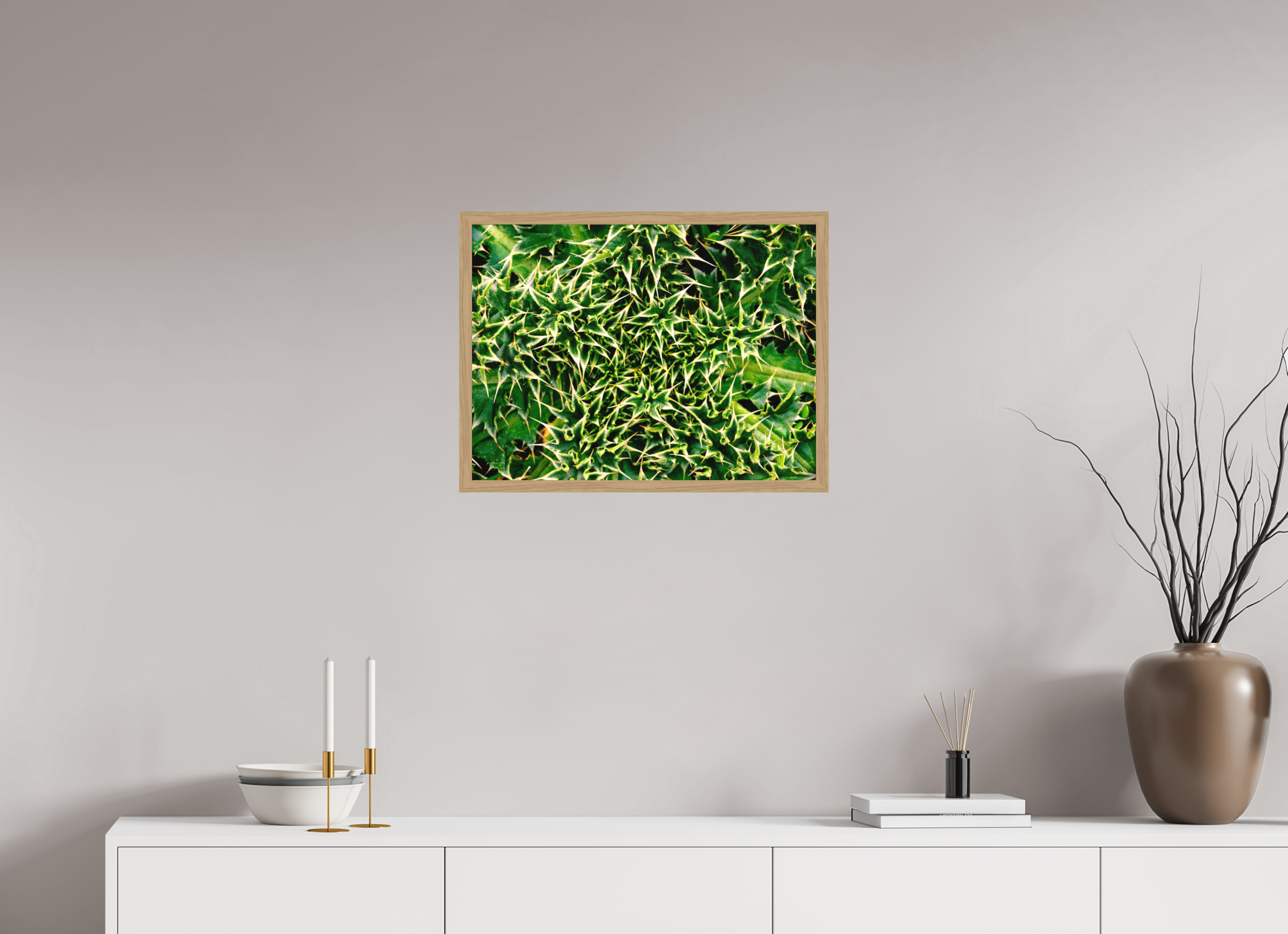 60 x 45 cm, Impression Fine Art encadrée en chêne naturel - mat descr