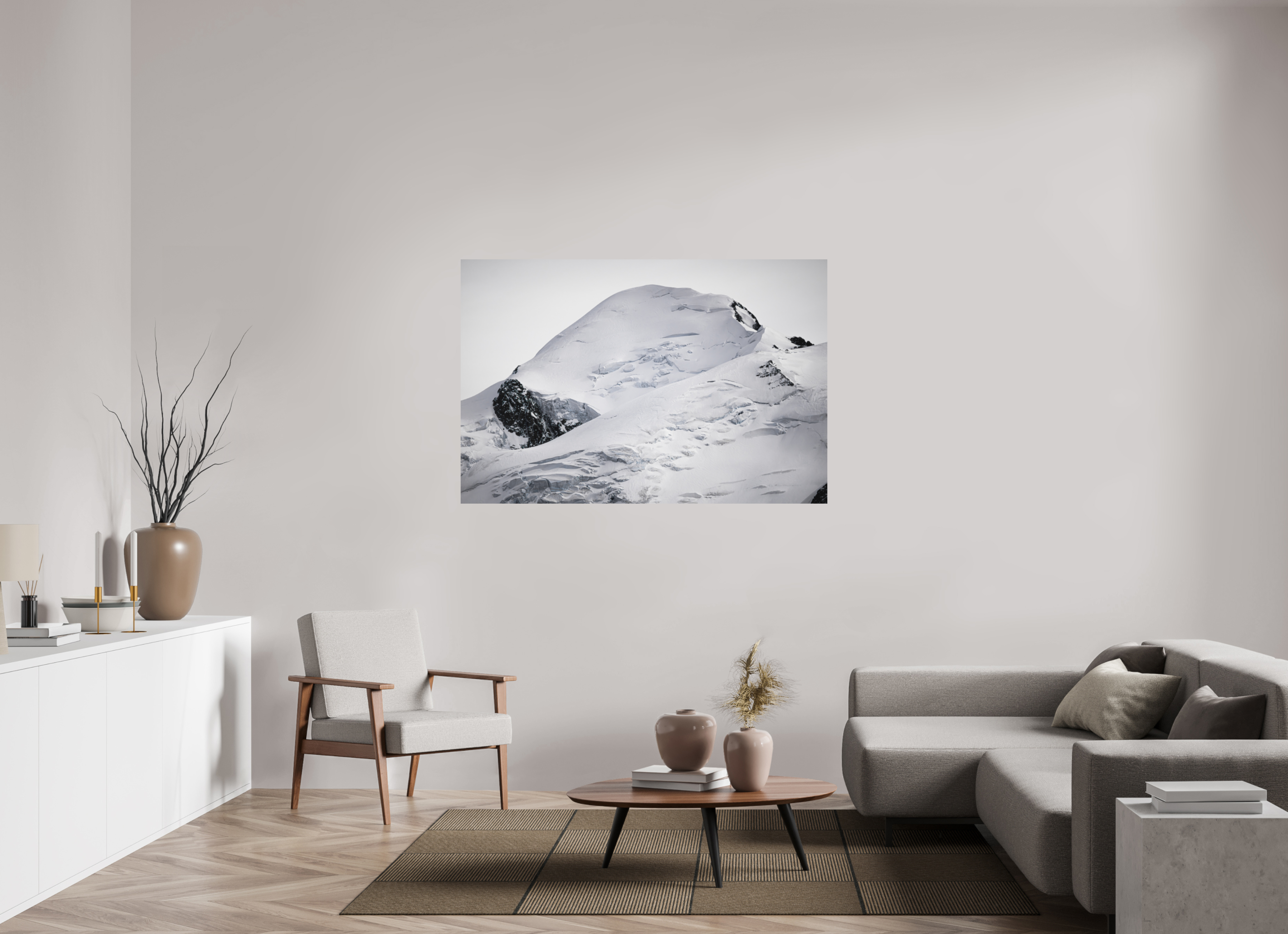 150 x 100 cm, Tirage photo - satiné Le Mont Blanc