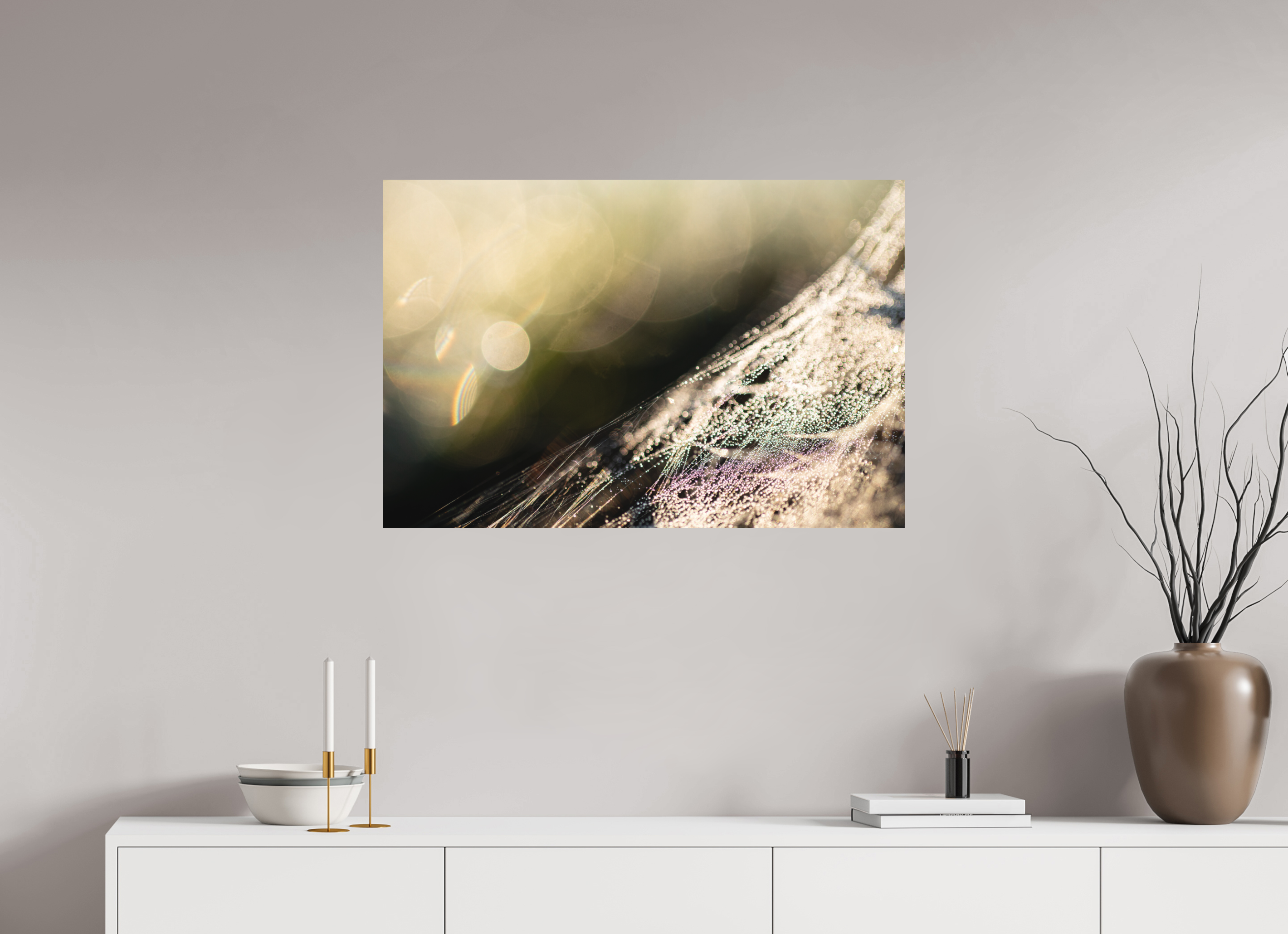 90 x 60 cm, Tirage photo - satiné toile d'araignée