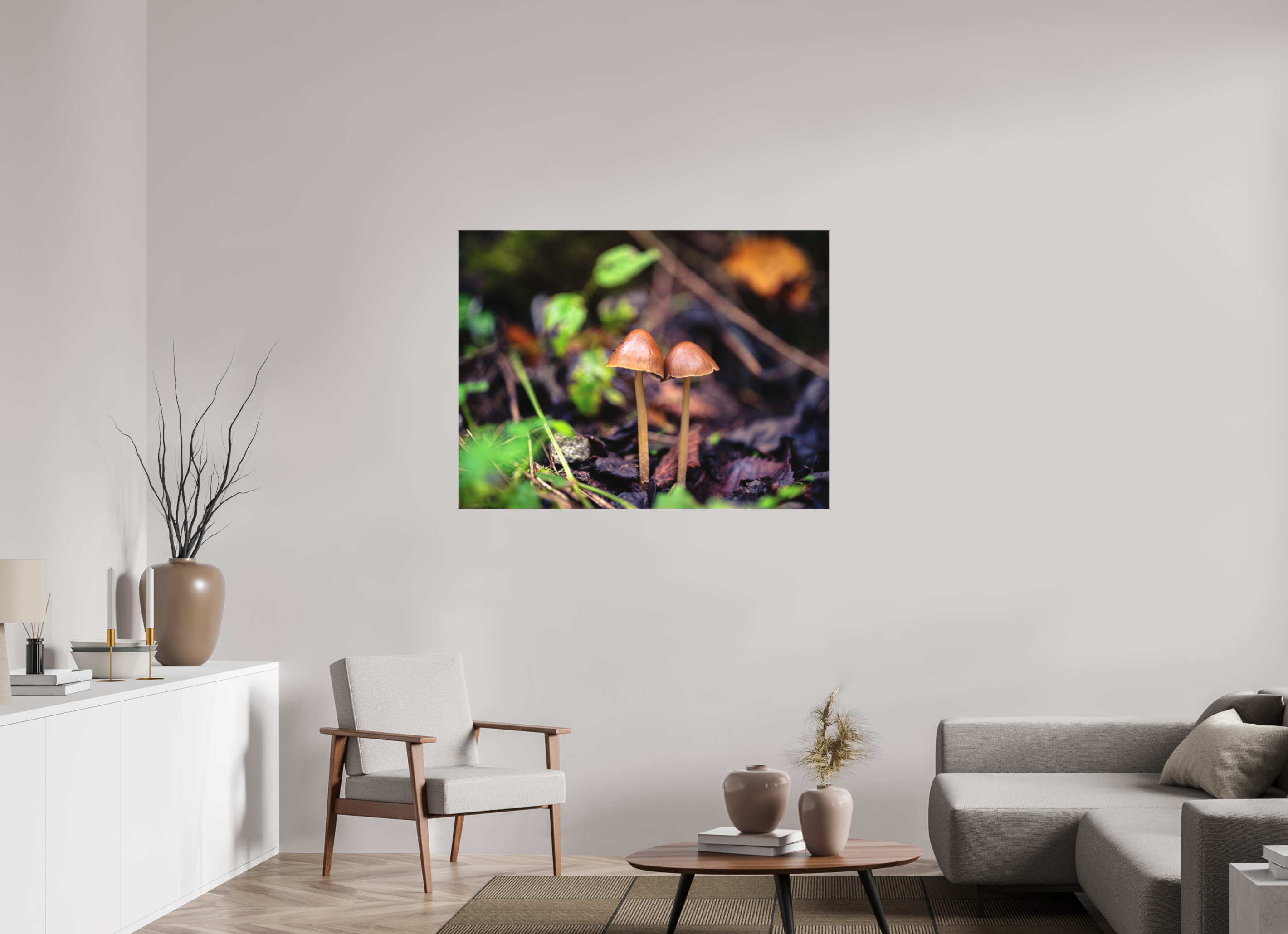 120 x 90 cm, Impression Fine Art sur support rigide - mat Champignons