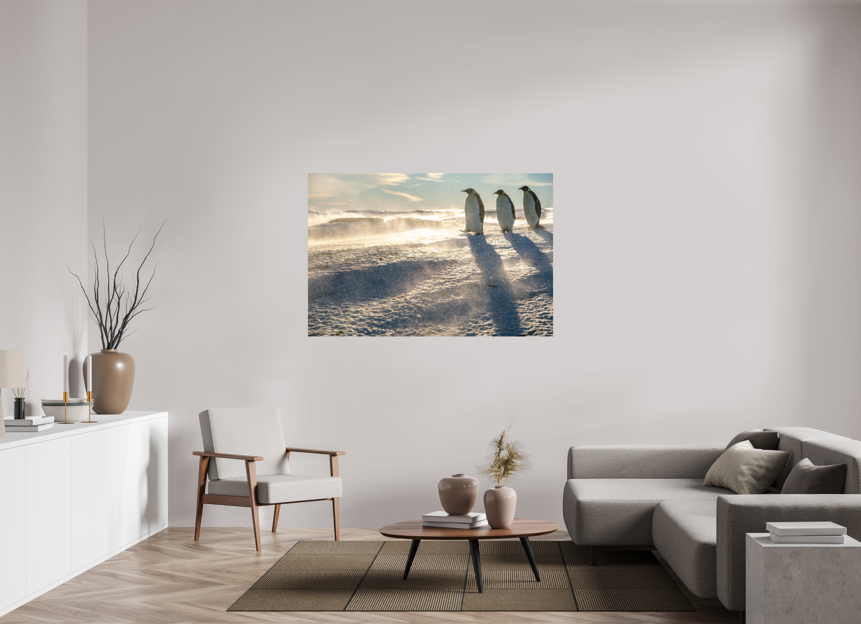 150 x 100 cm, Impression Fine Art - mat La marche des Empereurs