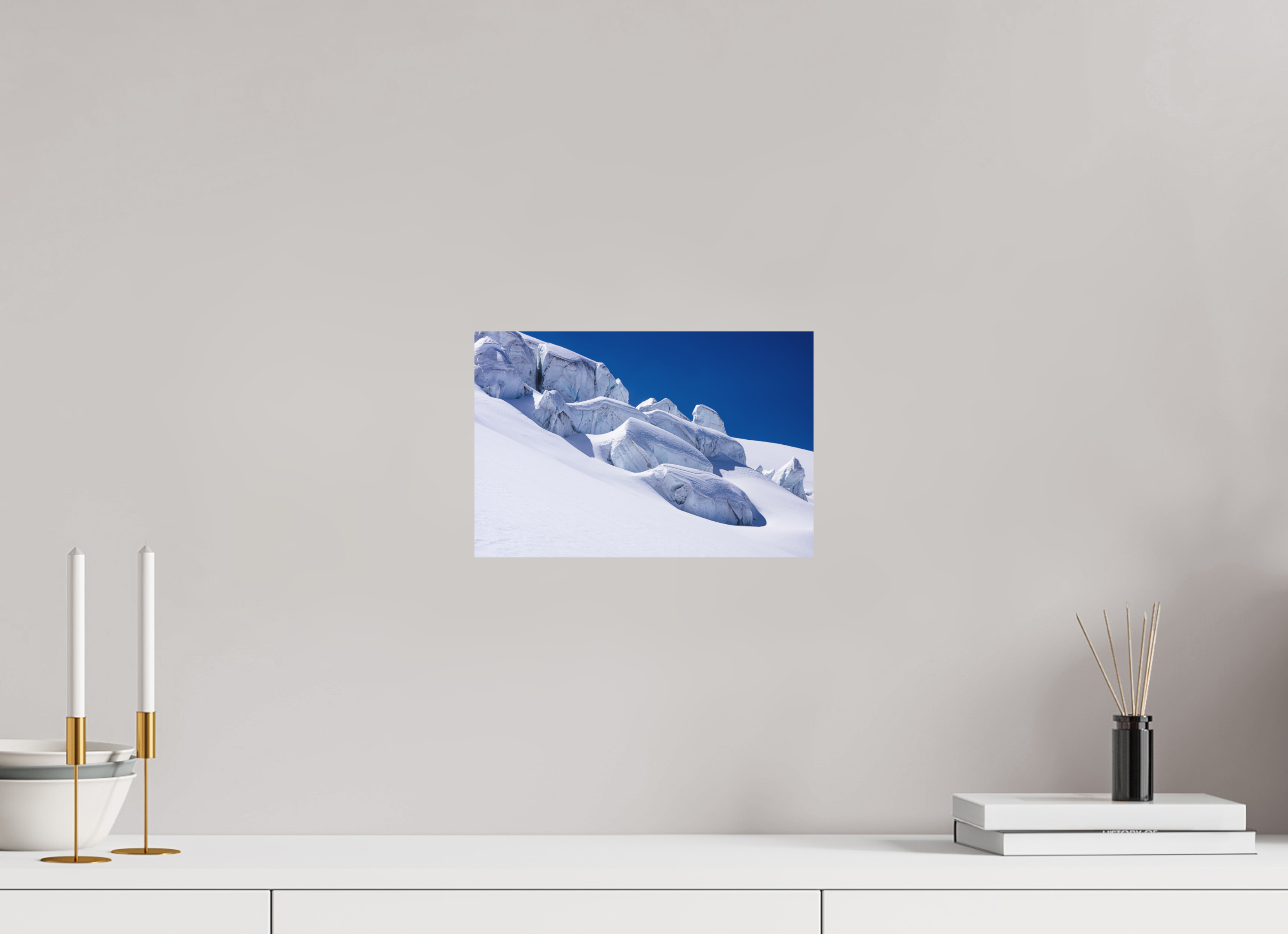 30 x 20 cm, Impression Fine Art - mat Séracs du glacier de la Dent Blanche
