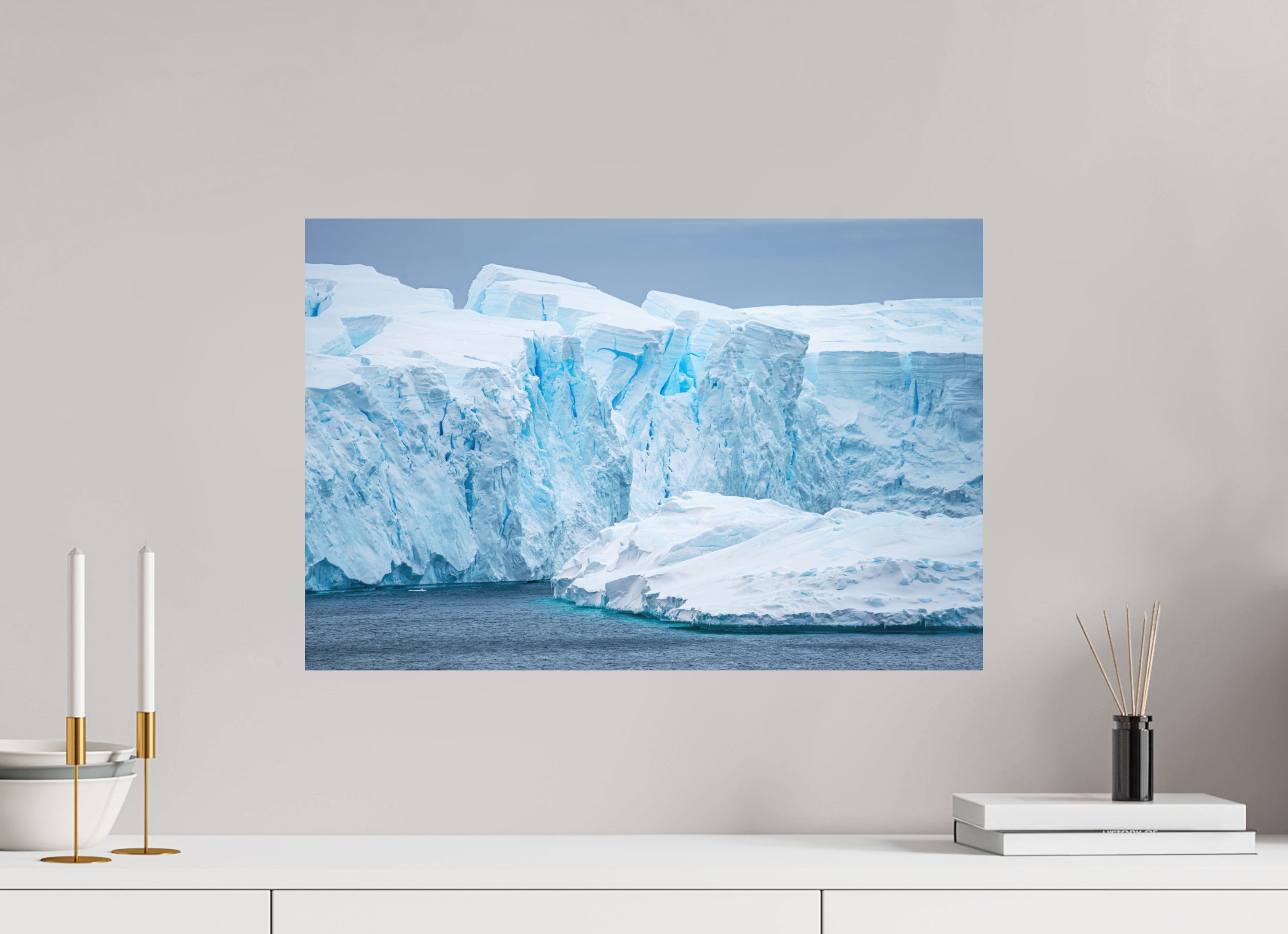 60 x 40 cm, Impression Fine Art - mat Falaise de glace