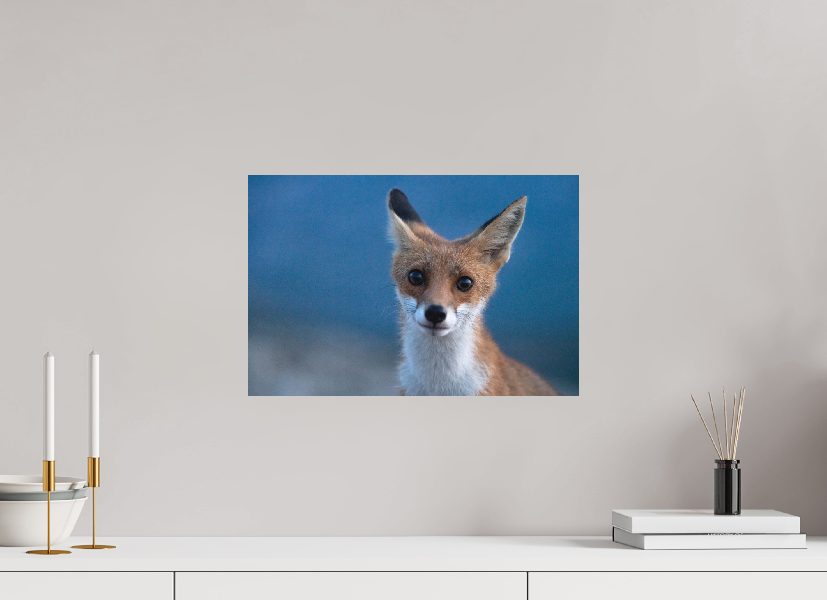 45 x 30 cm, Impression Fine Art sur support rigide - mat Bruno le renardeau