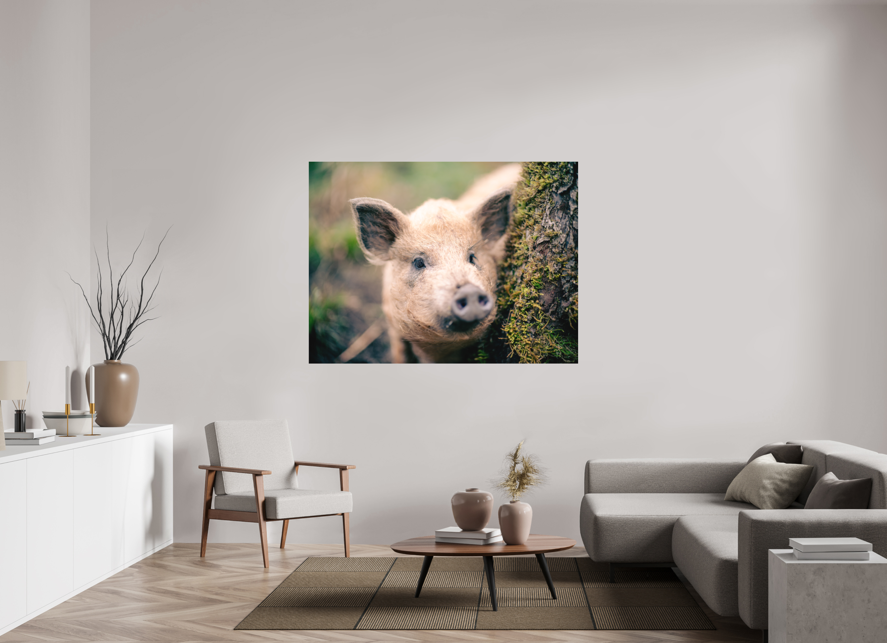 160 x 120 cm, Tirage photo - satiné Cochon