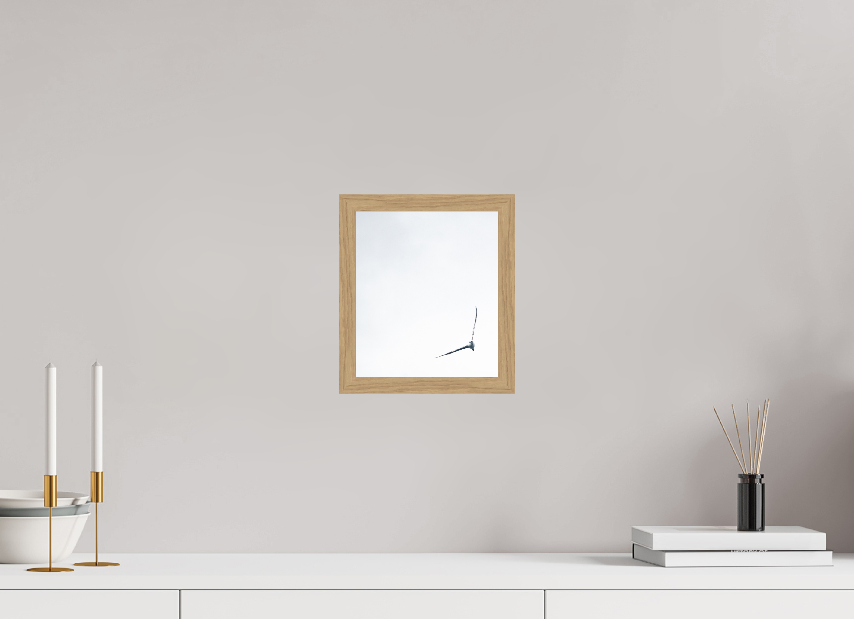 20 x 23,1 cm, Impression Fine Art encadrée en chêne naturel - mat fou de bassan