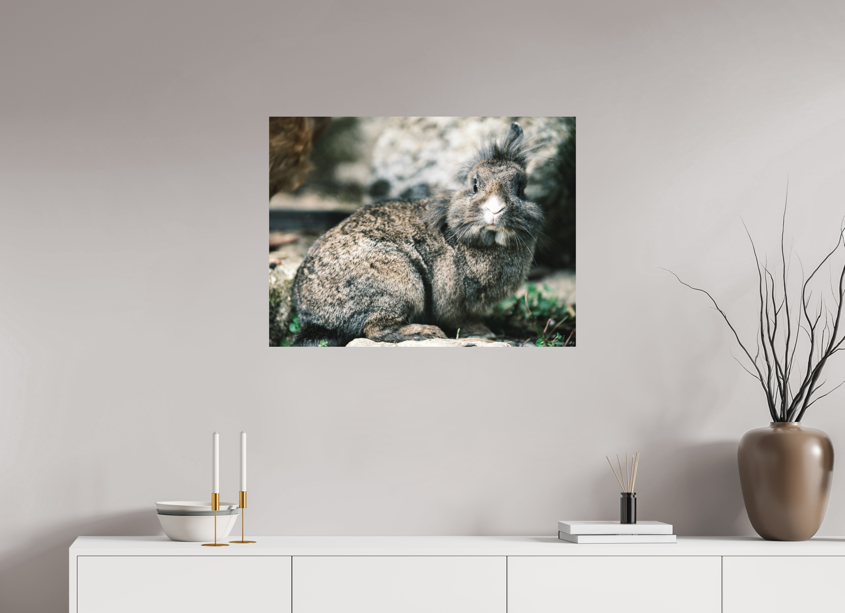 80 x 60 cm, Impression Fine Art sur support rigide - mat Lapin