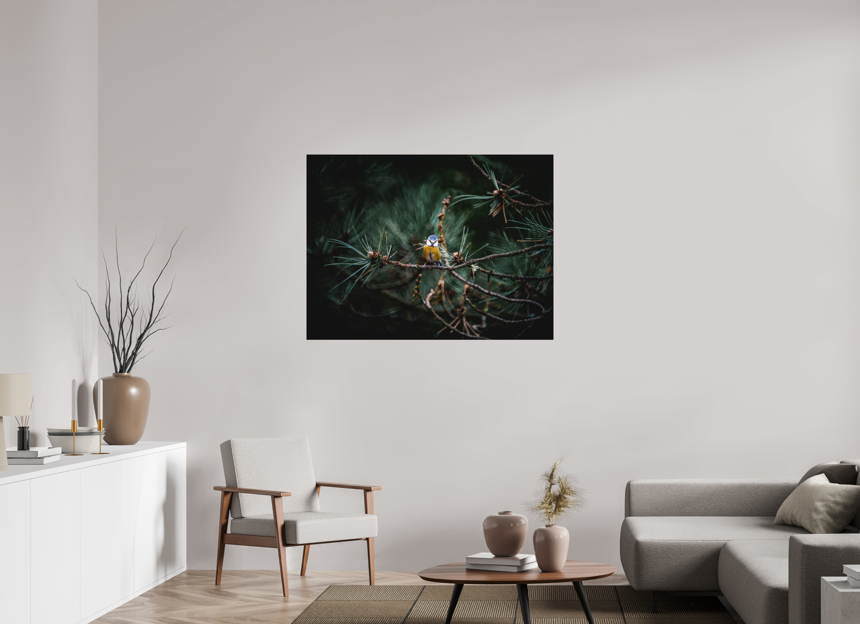 120 x 90 cm, Tirage photo - satiné Mésange II
