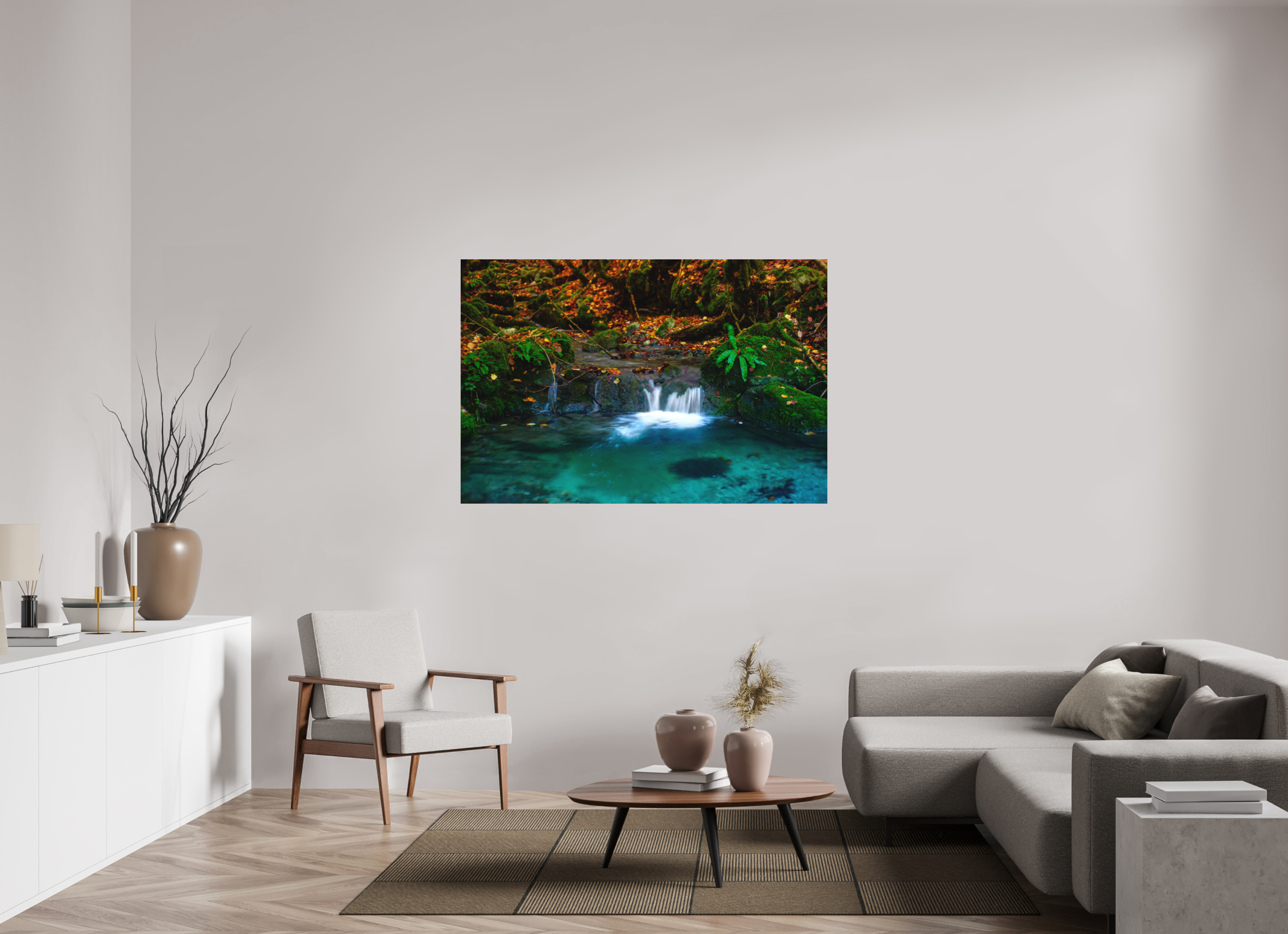 150 x 100 cm, Impression Fine Art - mat De l'eau et des couleurs