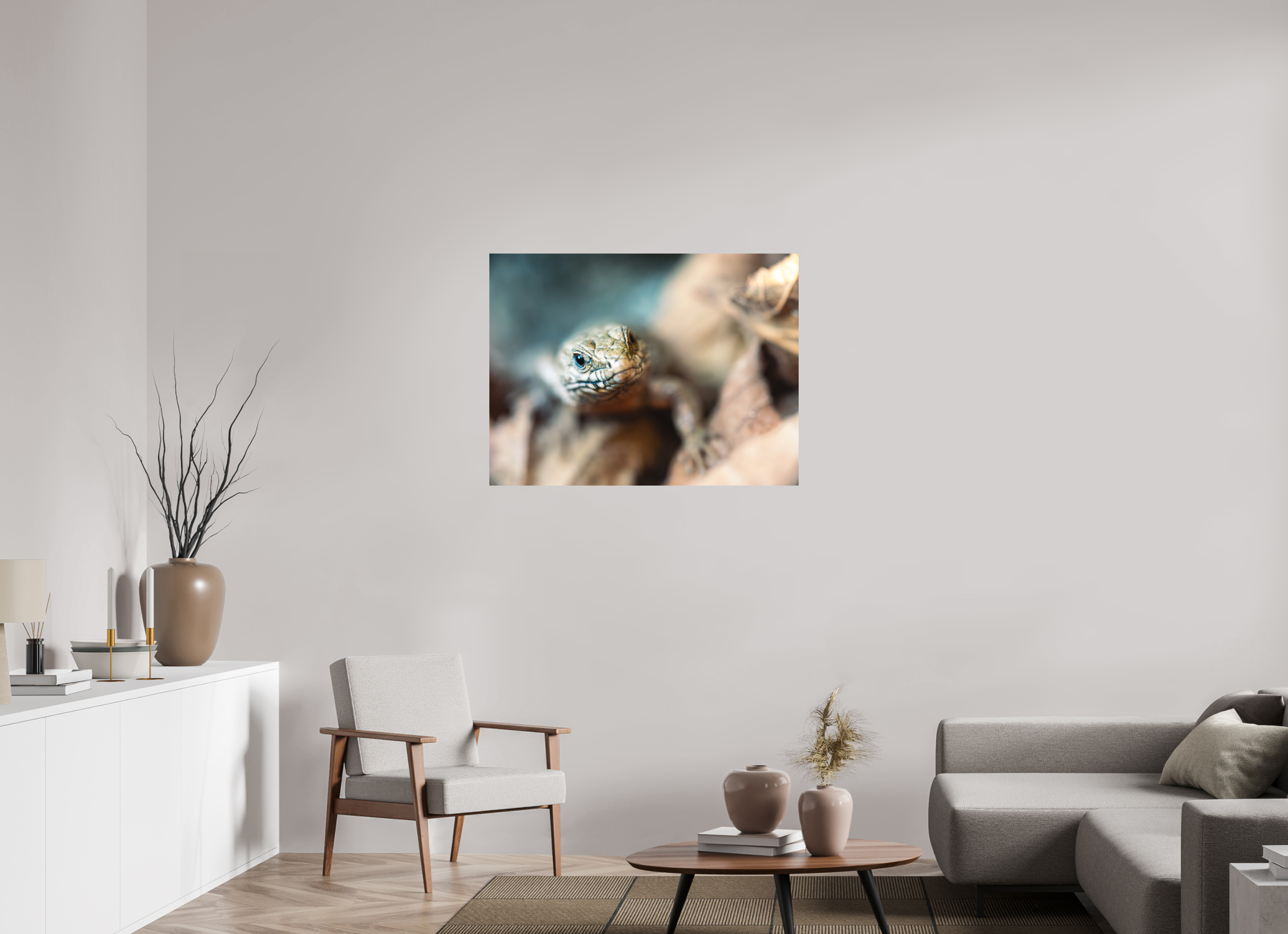 100 x 75 cm, Impression Fine Art sur support rigide - mat Lezard