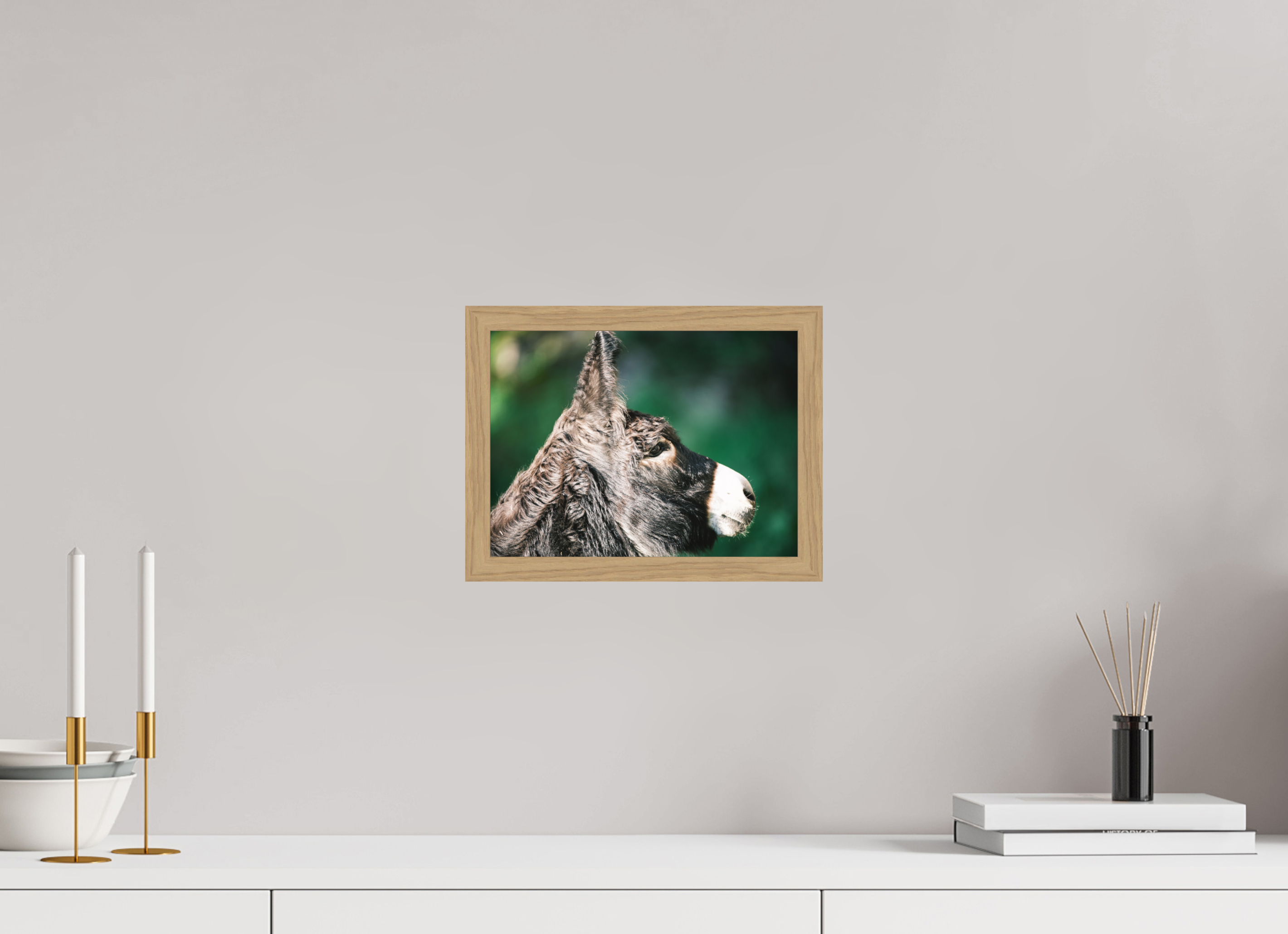 28 x 21 cm, Impression Fine Art encadrée en chêne naturel - mat Ane