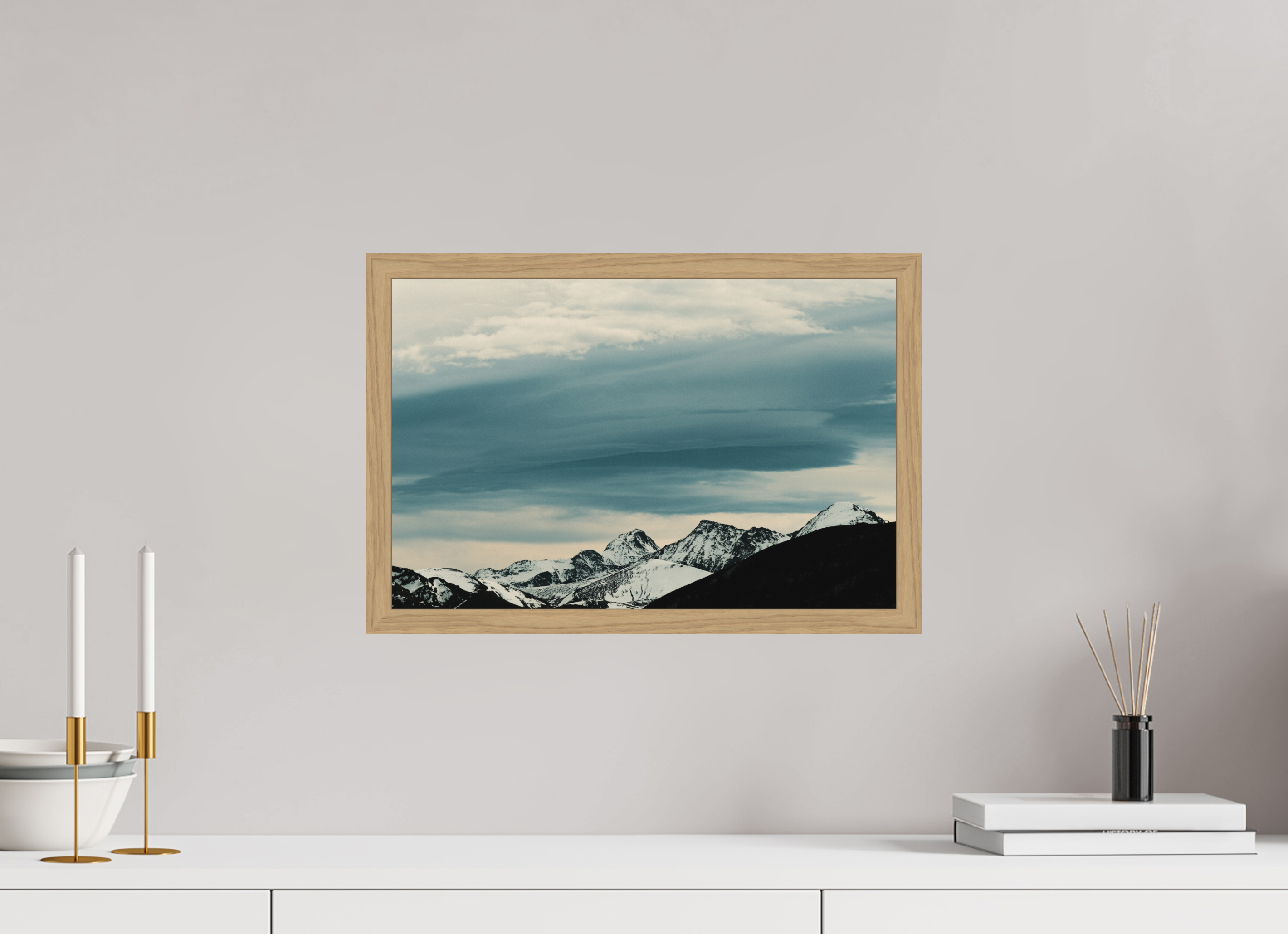 45 x 30 cm, Impression Fine Art encadrée en chêne naturel - mat Crabère & Maubermé