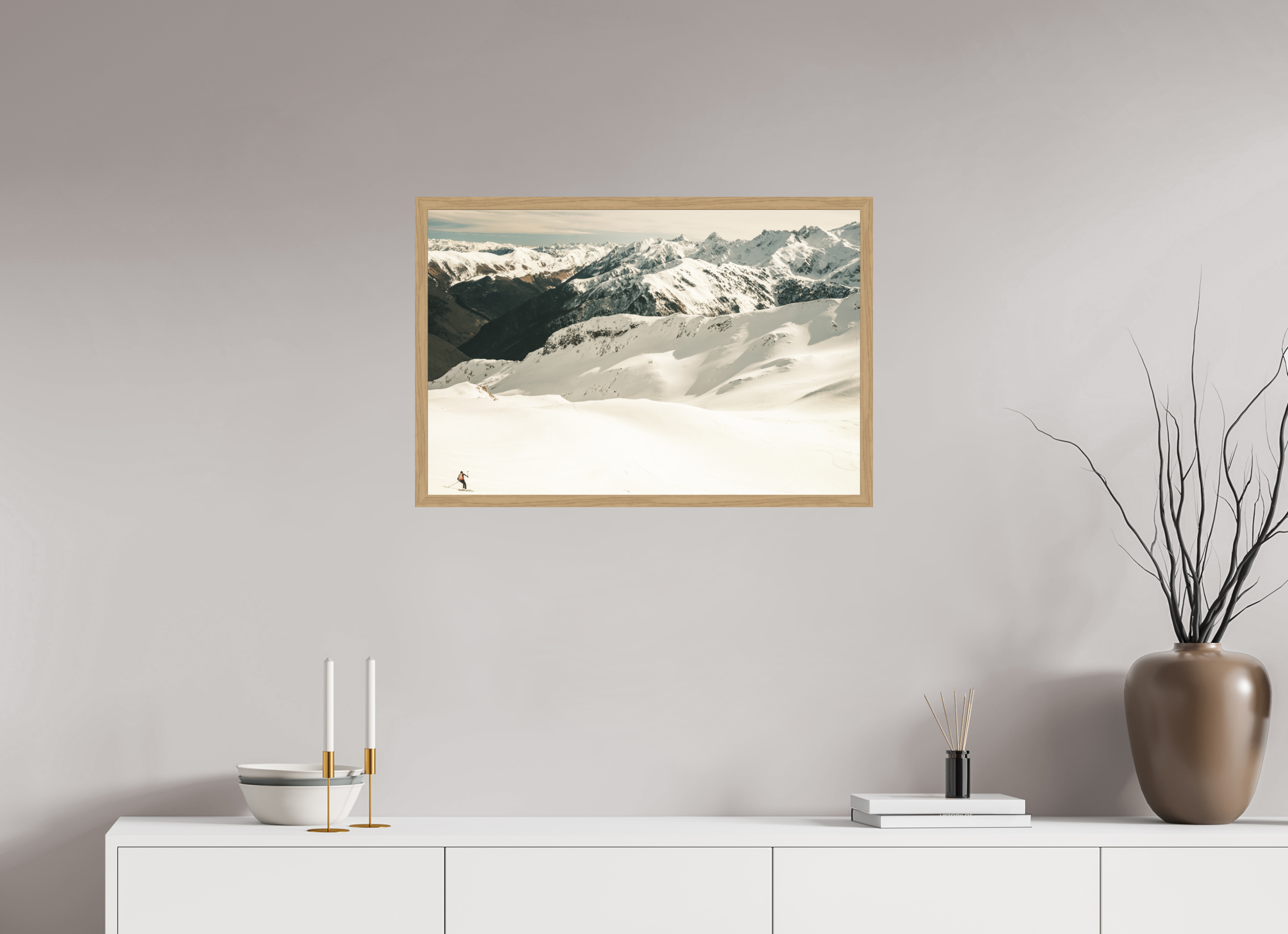 75 x 50 cm, Impression Fine Art encadrée en chêne naturel - mat Le meilleur moment