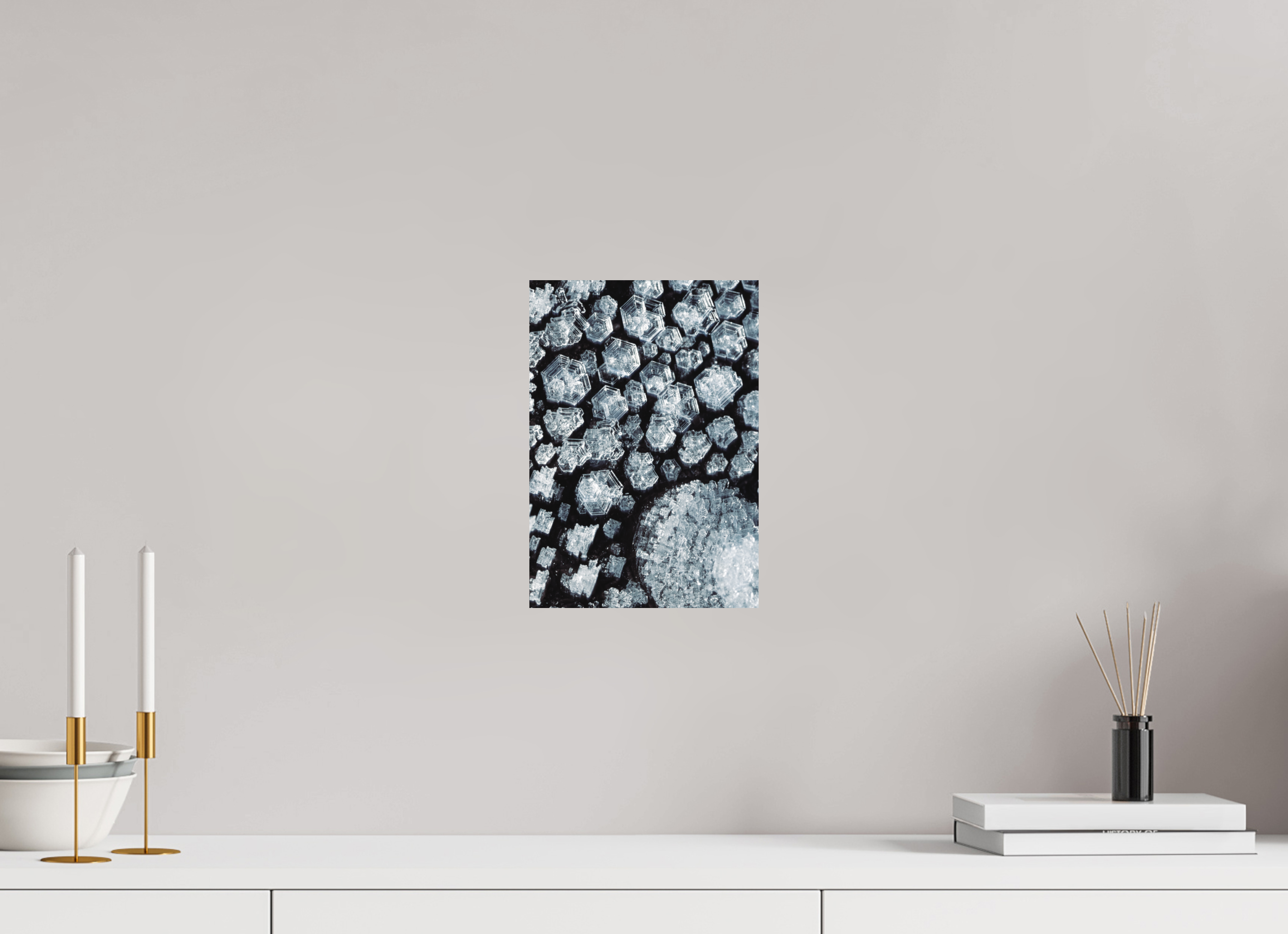 20 x 28,6 cm, Impression Fine Art sur support rigide - mat Cristaux de glace