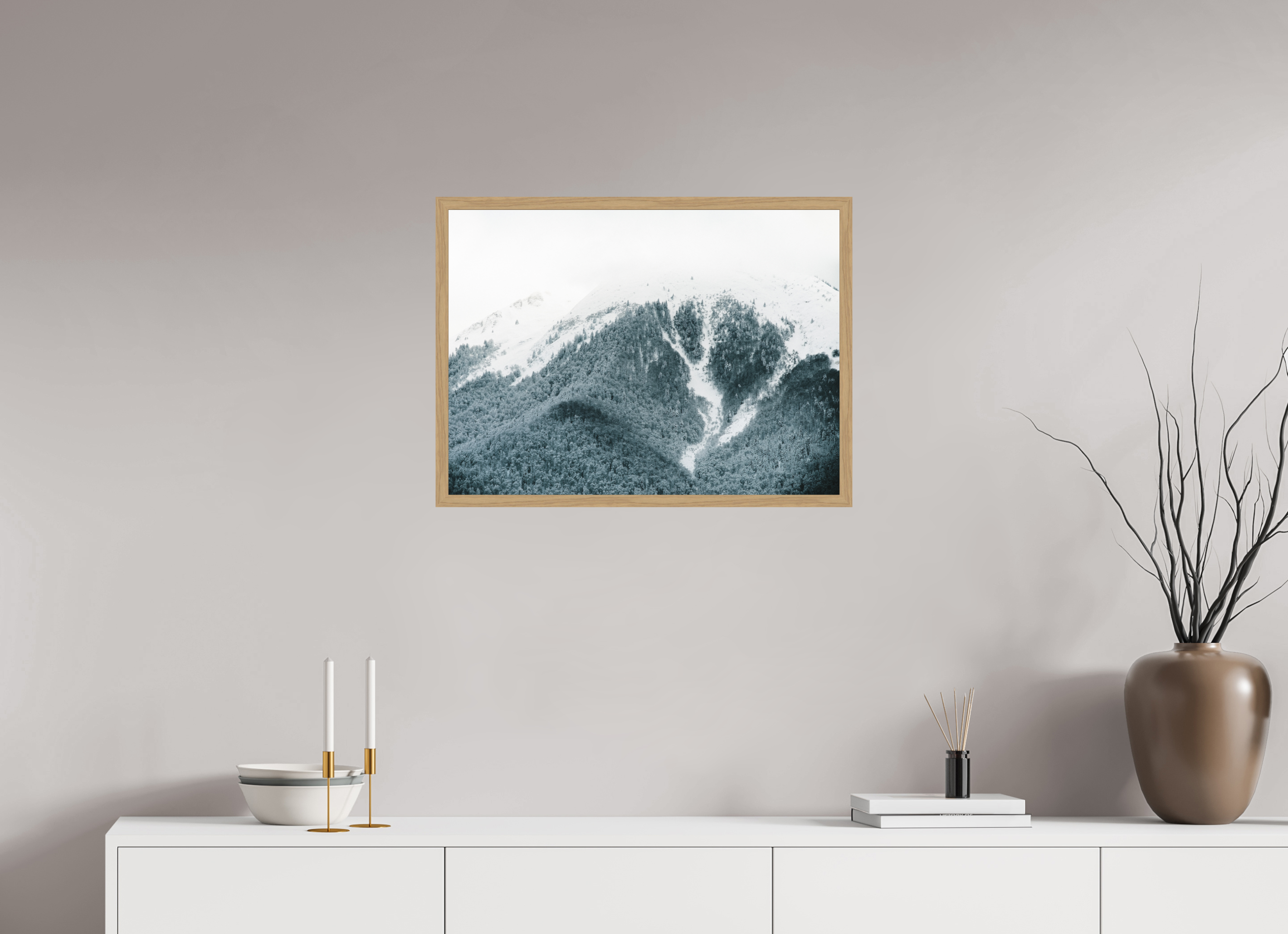 68 x 50 cm, Impression Fine Art encadrée en chêne naturel - mat Le Cagire